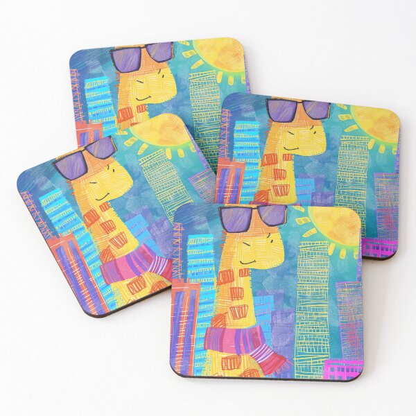 Item preview, Whimsical Giraffe in the City designed and sold by cute-animals99.