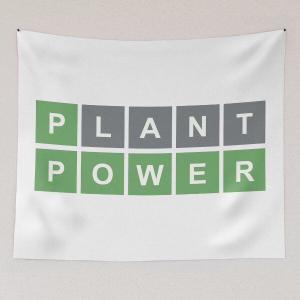 Item preview, Vegan Wordle Plant Power designed and sold by humnoo.
