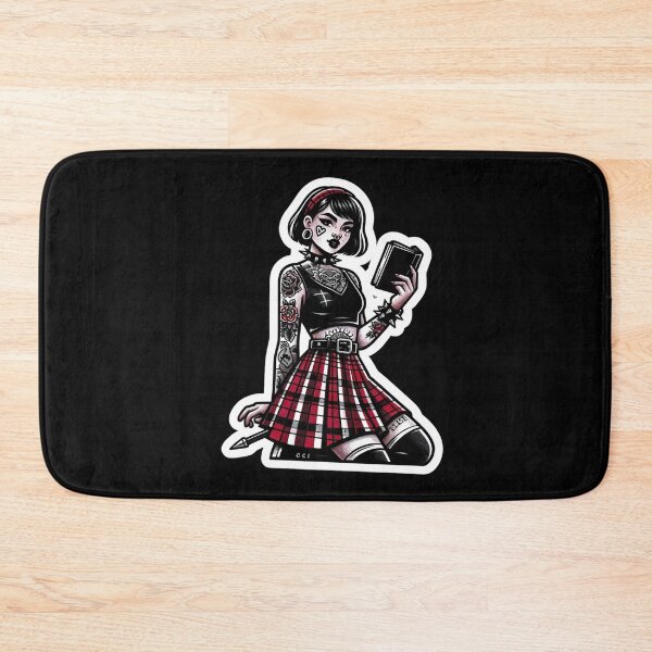 Item preview, Girl in Spiked Collar Reading designed and sold by PinUpPizzazz.