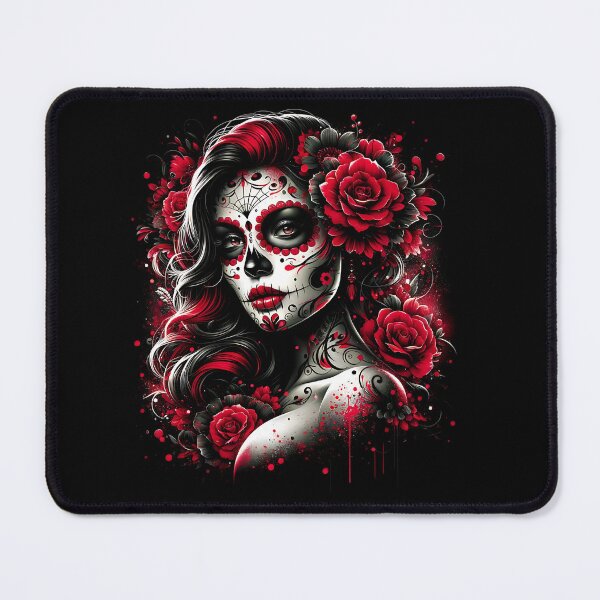 Item preview, Dia De Los Muertos Beauty in Red designed and sold by Joyful-Park.