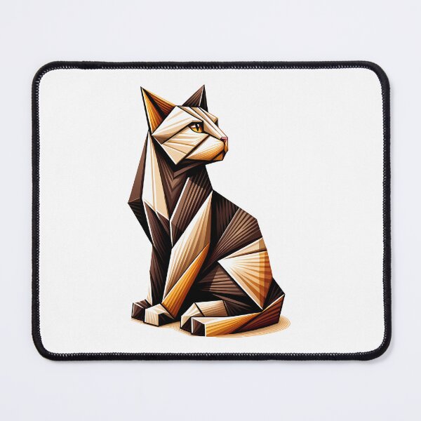 Item preview, Mesmerizing Origami-Style American Wirehair Cat Gazing into the Mystical Horizon designed and sold by EnchantSticks.