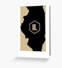 Illinois Homer (Black) Greeting Card