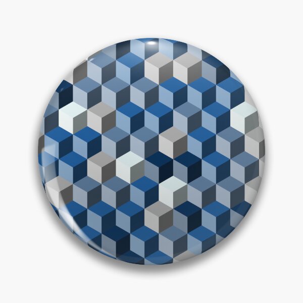 Item preview, Winter Blues 3D Cube Pattern designed and sold by Phil Tessier Too.