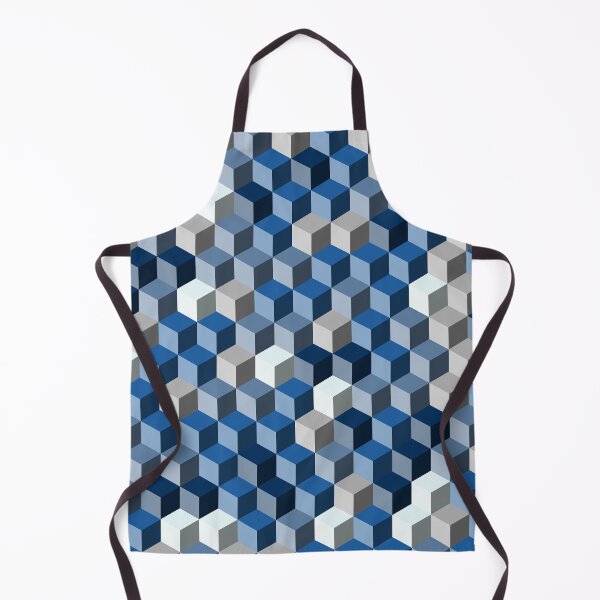 Item preview, Winter Blues 3D Cube Pattern designed and sold by Phil Tessier Too.