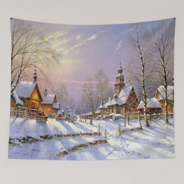 Item preview, Village in winter designed and sold by m-y-A-I-A-R-T-.