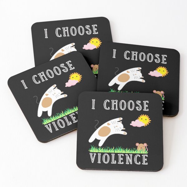 Item preview, I Choose Violence Funny Cat Gifts designed and sold by Kusza.
