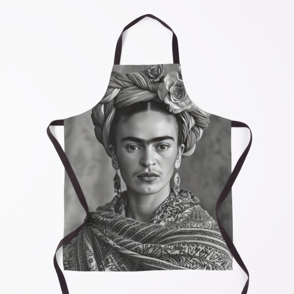 Item preview, Frida Kahlo portrait black and white designed and sold by ArtHouseNiklas.