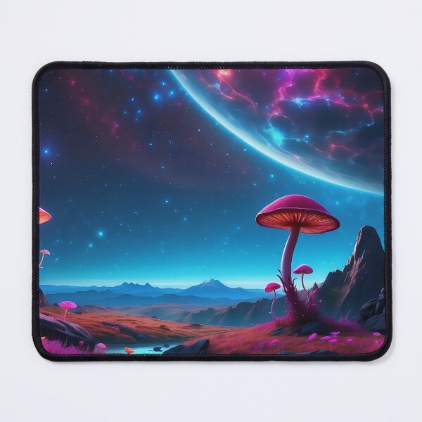 Item preview, Mystical Mycology: Neon Shrooms Under Celestial Skies designed and sold by ArtComixHaven.