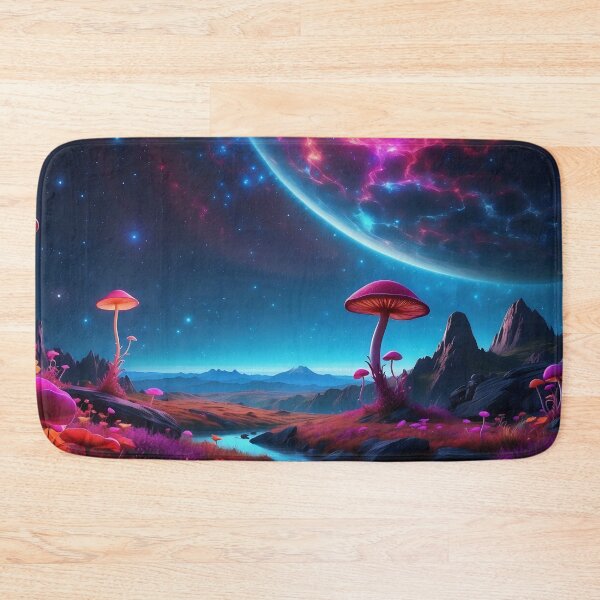 Item preview, Mystical Mycology: Neon Shrooms Under Celestial Skies designed and sold by ArtComixHaven.