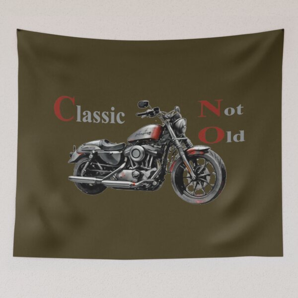 Item preview, Classic motorcycle with the text 'Classic, not old.' designed and sold by Tomasz  Siennicki.