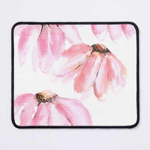 Aperçu de l'œuvre Marguerites aquarelles florales roses flottantes créée et vendue par KeriFrances.