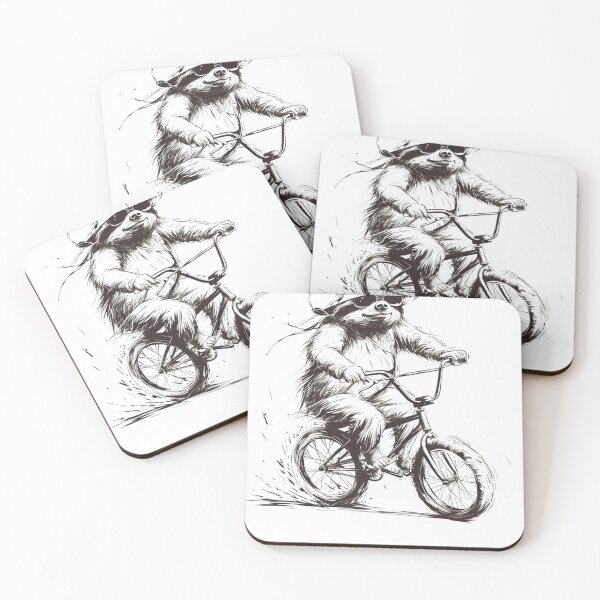 Item preview, Sloth riding a bicycle designed and sold by Revived Design.