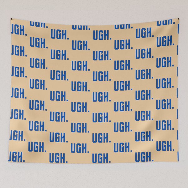 Item preview, Minimalistic 'UGH' Typography Design with Square Elements designed and sold by ironpalette.