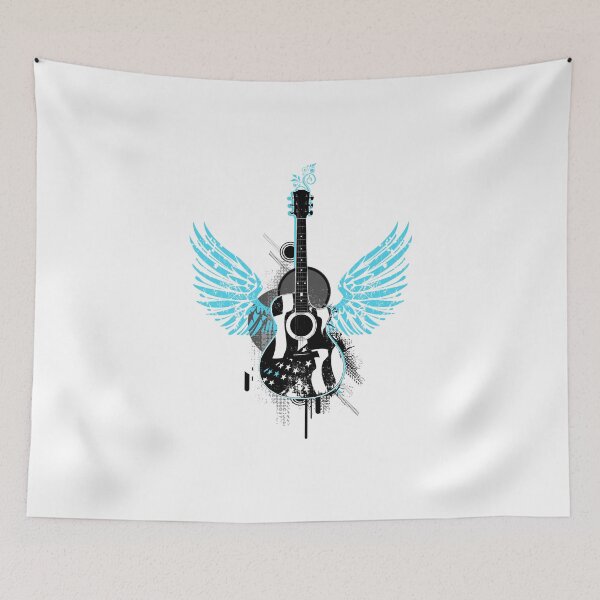 Item preview, Guitar wings swing graffiti music dance designed and sold by Helen-Storm.