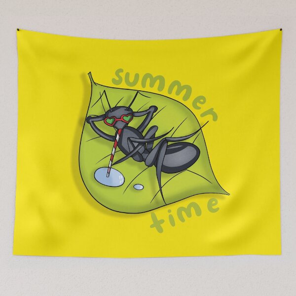 Item preview, Ant resting on a leaf and drinking water from drops through a straw designed and sold by HarridanCreates.