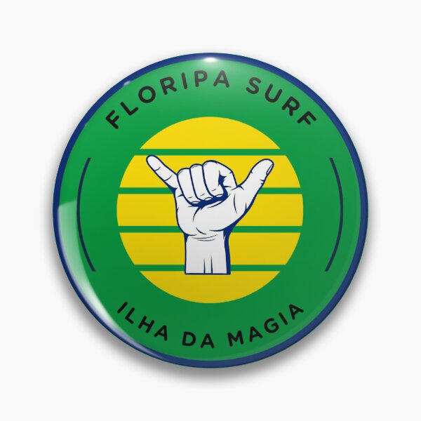 Item preview, Floripa Surf Shaka - Ilha da Magia - Santa Catarina, Florianópolis, Brazil retro vintage design designed and sold by Intermundium.