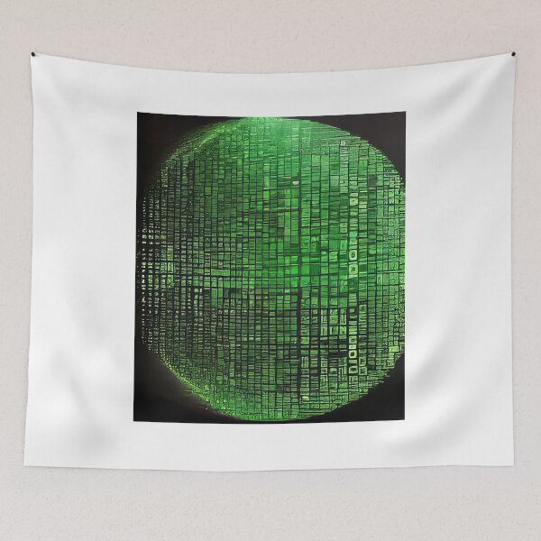 Item preview, Green Matrix Code Sticker (938) designed and sold by WASjourney.