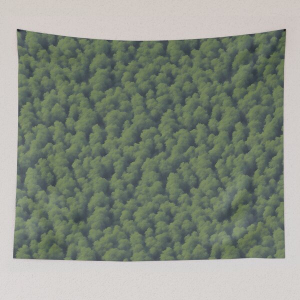 Item preview, Dense green forest seamless pattern  designed and sold by nightspeed.
