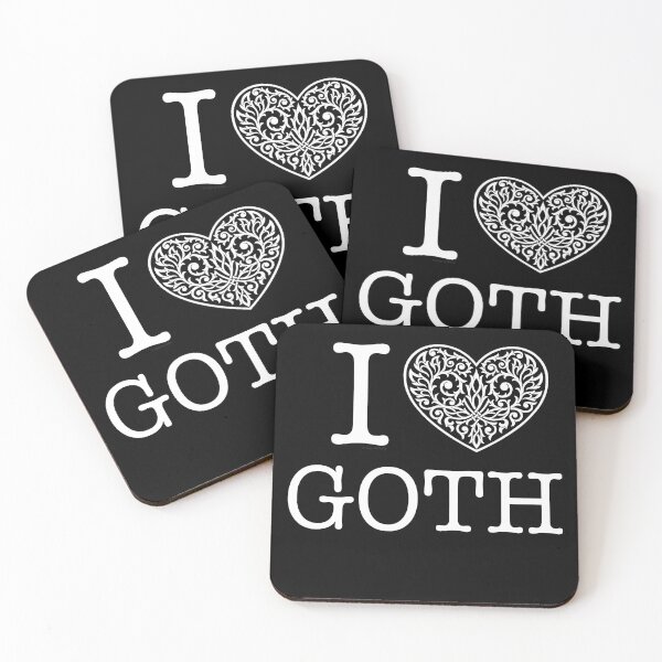 Item preview, I Love Goth NYC Style Black Background designed and sold by Logo-A-GoGo.