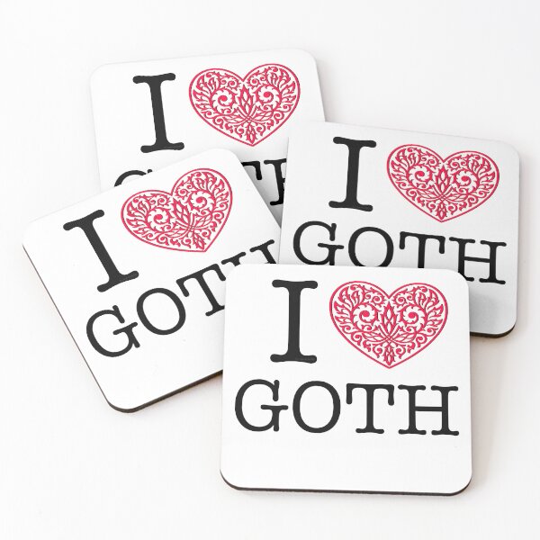 Item preview, I Love Goth NYC Style Red Black Heart designed and sold by Logo-A-GoGo.