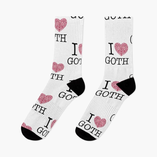 Item preview, I Love Goth NYC Style Red Black Heart designed and sold by Logo-A-GoGo.