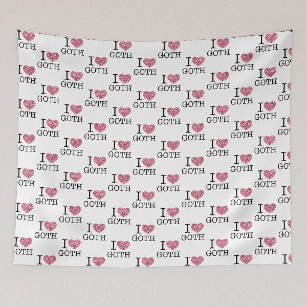 Item preview, I Love Goth NYC Style Red Black Heart designed and sold by Logo-A-GoGo.