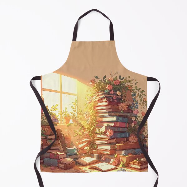 Item preview, staked books covered in vines and flowers aesthetic designed and sold by SunsetStar.