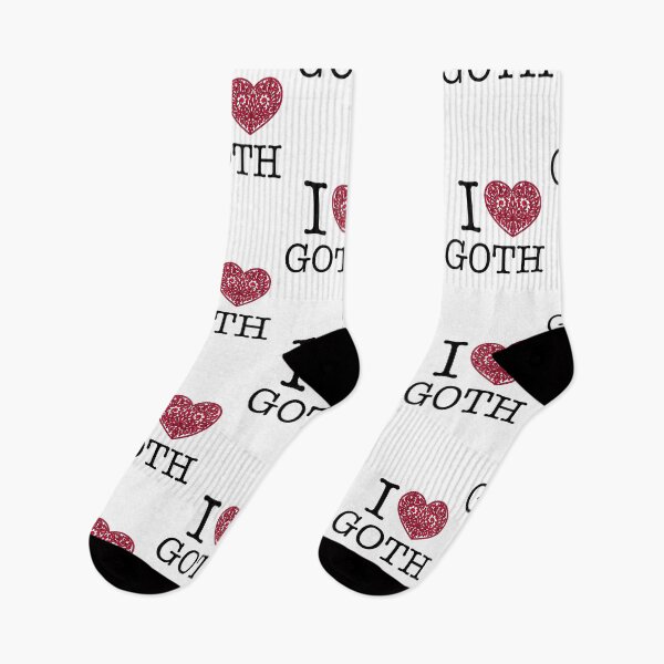 Item preview, I Love Goth NYC Style Red Heart Black Outline designed and sold by Logo-A-GoGo.