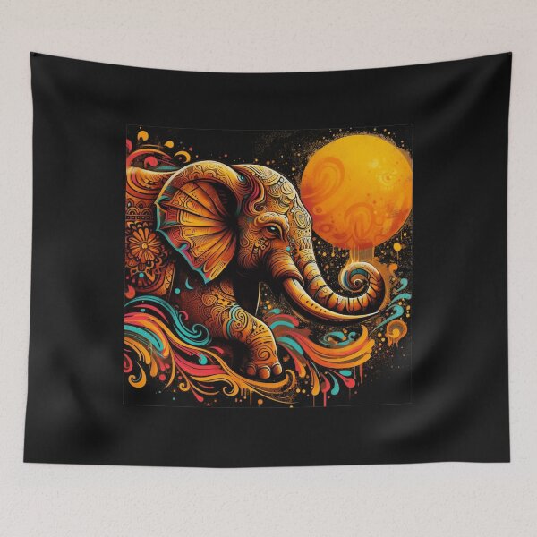 Item preview, Warm Elephant Watercolour painting Illusion  designed and sold by Pawel Oska.