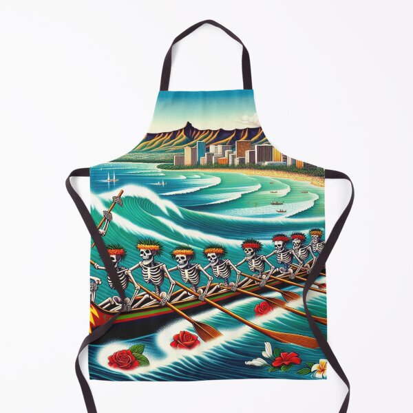Item preview, Dead Skeleton Hawaiian Outrigger Grateful Canoe Paddlers designed and sold by HippieFarms11.