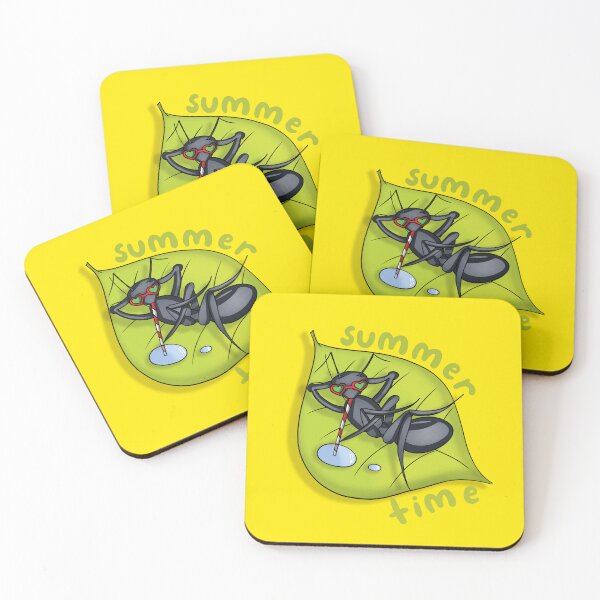 Item preview, Ant resting on a leaf and drinking water from drops through a straw designed and sold by HarridanCreates.