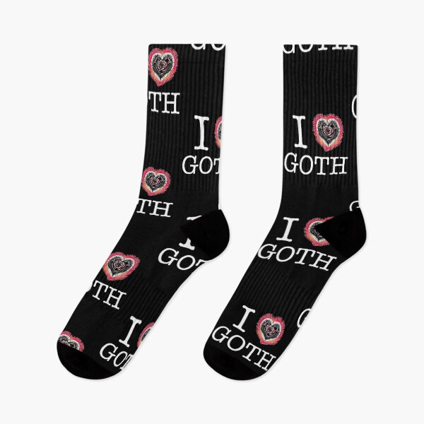 Item preview, I Love Goth NYC Style Thorn Heart Black Background designed and sold by Logo-A-GoGo.