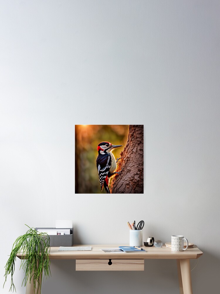Thumbnail 2 of 3, Poster, Woodpecker designed and sold by LenCarol.