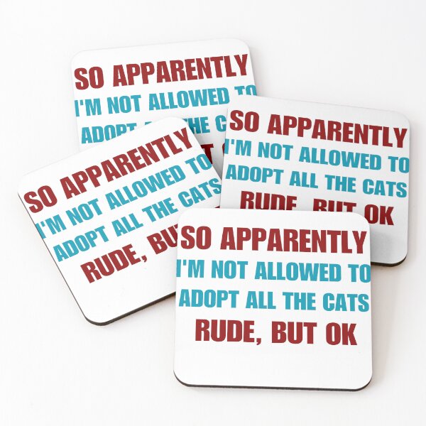 Item preview, So Apparently I'm Not Allowed To Adopt All The Cats Funny T-Shirt designed and sold by Qafilla  ⭐⭐⭐⭐⭐.