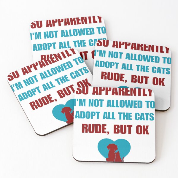 Item preview, So Apparently I'm Not Allowed To Adopt All The Cats Funny T-Shirt designed and sold by Qafilla  ⭐⭐⭐⭐⭐.