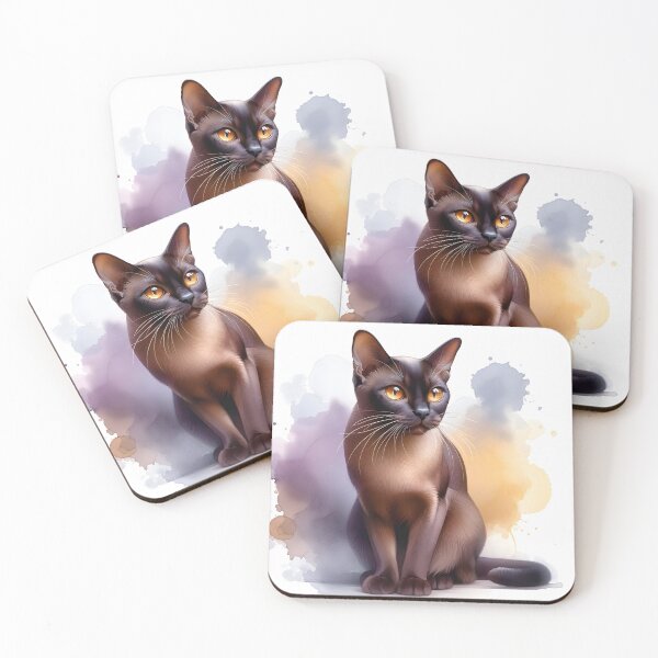 Item preview, Burmese Cat Watercolour designed and sold by CatspirationArt.