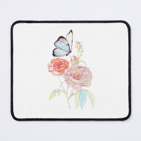 Item preview, Roses and butterfly in soft summery pastels designed and sold by krispald.
