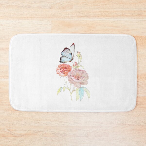 Item preview, Roses and butterfly in soft summery pastels designed and sold by krispald.