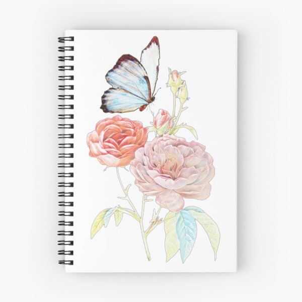 Item preview, Roses and butterfly in soft summery pastels designed and sold by krispald.