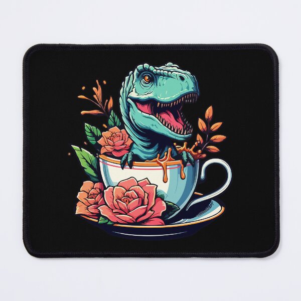 Item preview, Cute Colorful Tea rex with Flowers designed and sold by TomFrontierArt.