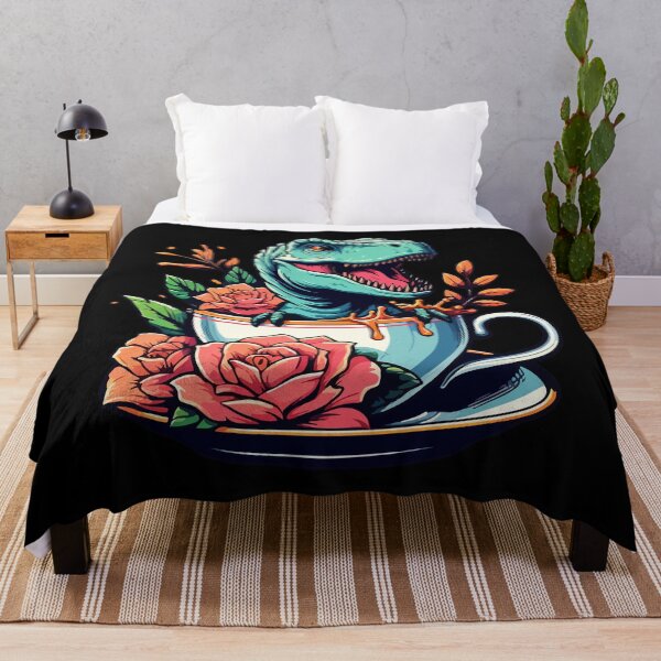 Item preview, Cute Colorful Tea rex with Flowers designed and sold by TomFrontierArt.