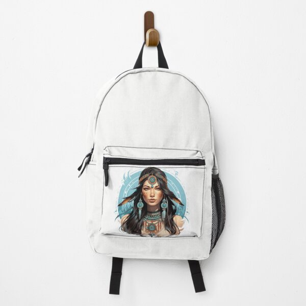Item preview, Young Native American woman with hair and makeup according to her tribe designed and sold by cristina1001.