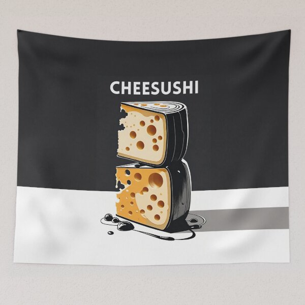 Item preview, Cheesushi Illustration: Stacked Scandinavian Cheese Resembling Sushi designed and sold by ironpalette.
