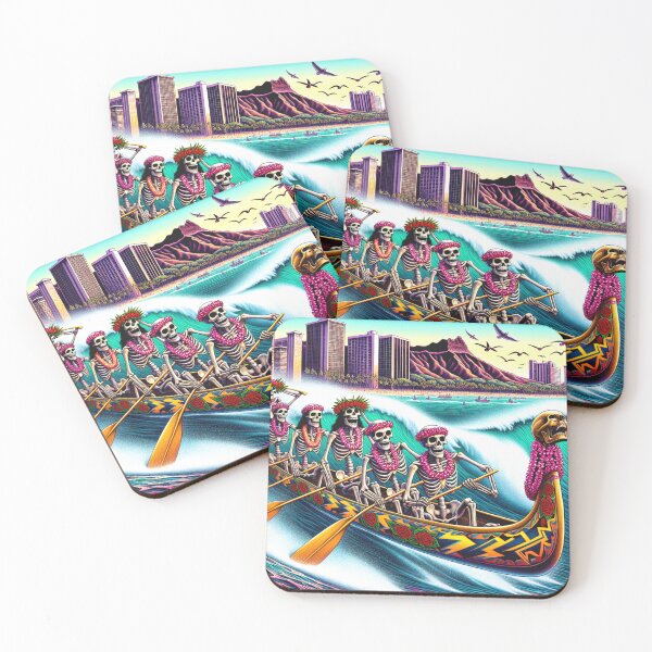 Item preview, Deadhead Grateful Outrigger Canoe Team Off Waikiki Beach designed and sold by HippieFarms11.