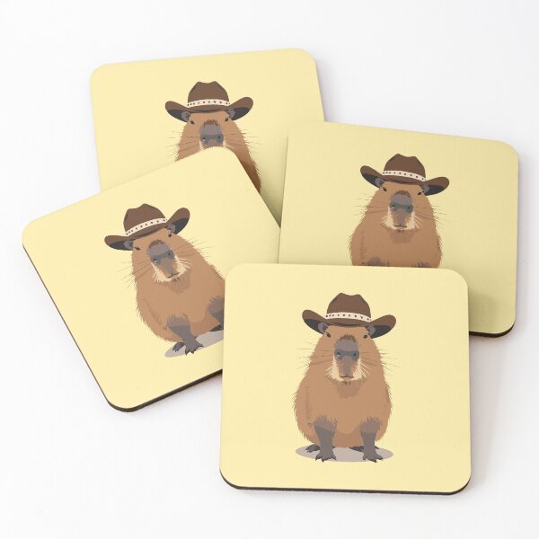 Item preview, Cowboy capybara. Cappybara wearing a cowboy hat. designed and sold by twisted-dot.