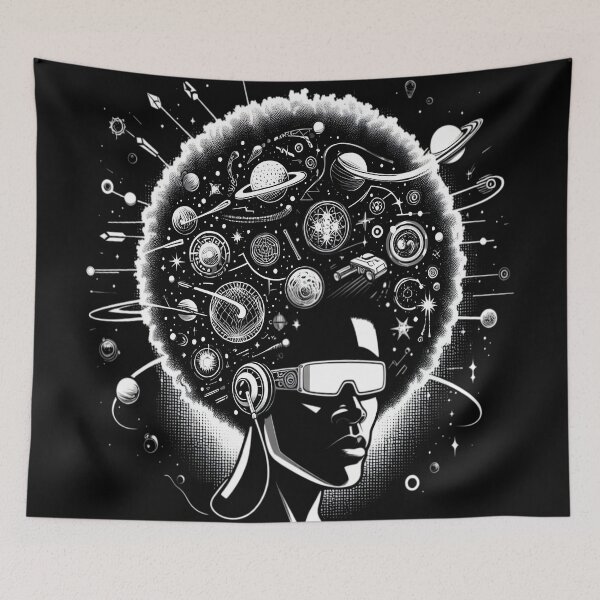 Item preview, Afro-futurism Afro Boy African Sci-fi  designed and sold by KitonicTees.