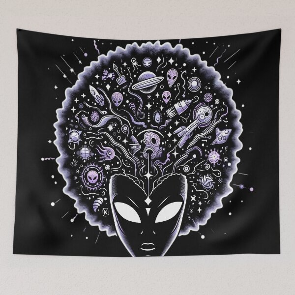 Item preview, Afrofuturism Afro Girl Melanin  designed and sold by KitonicTees.