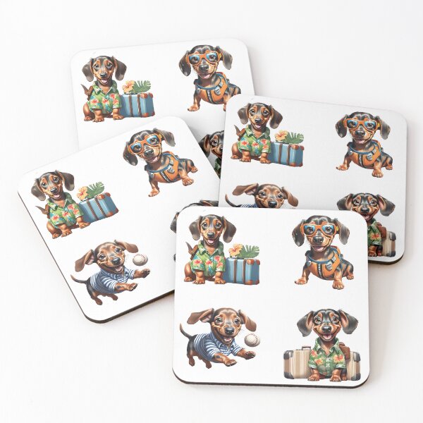 Item preview, Dachshund cute puppy dog travel Sticker Pack 2 designed and sold by Keffy.