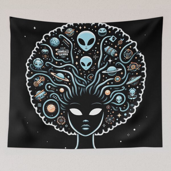 Item preview, Afro-futurism Black Girl Sci-fi designed and sold by KitonicTees.
