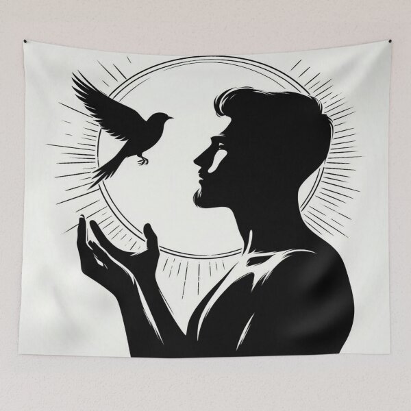 Item preview, Man and Bird: Harmony in Light designed and sold by Lyavalio.